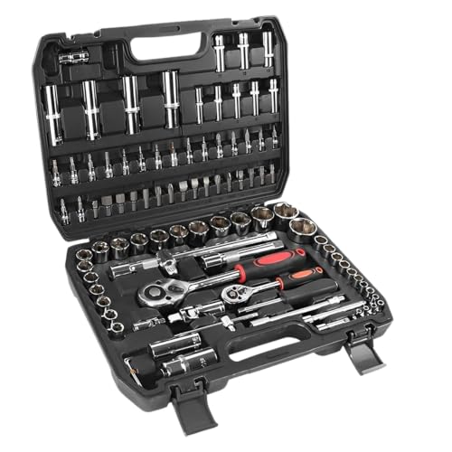 Kit combo 94 pièces en acier forgé avec clé dynamométrique 1/4 1/2 robuste