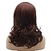 Lushy Lace Front Synthetic Medium Length Dark Auburn Wig Stylish Wigs