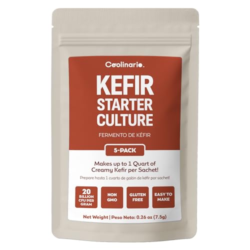 Coolinario Kefir Starter (5-Pack 1g Sachets) Live Probiotic Cultures