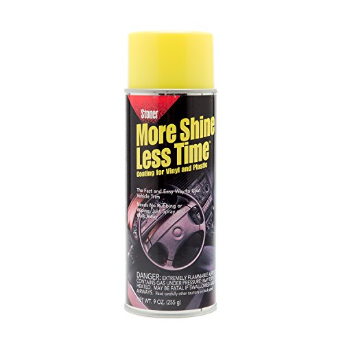 Stoner 91053 More Shine Less Time for Vinyl, Plastic, and Rubber - 9 oz. Aerosol Can, Pack of 12