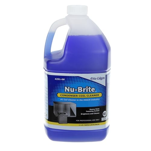 Nu-Calgon 4291-08 Nu-Brite Alkaline Based Coil Cleaner 1 Gallon Non-Acid HVAC Evaporator & Condenser Cleaner