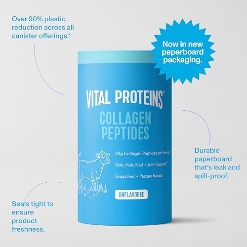 vital proteins collagen peptides powder - supports hair nail skin bone amp joint health unflavored collagen protein 933 oz