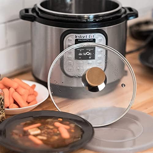 Tempered Glass Lid & Silicone Cover for Instant Pot 6 Quart - Set of 4 Accessories - Thumbnail 3