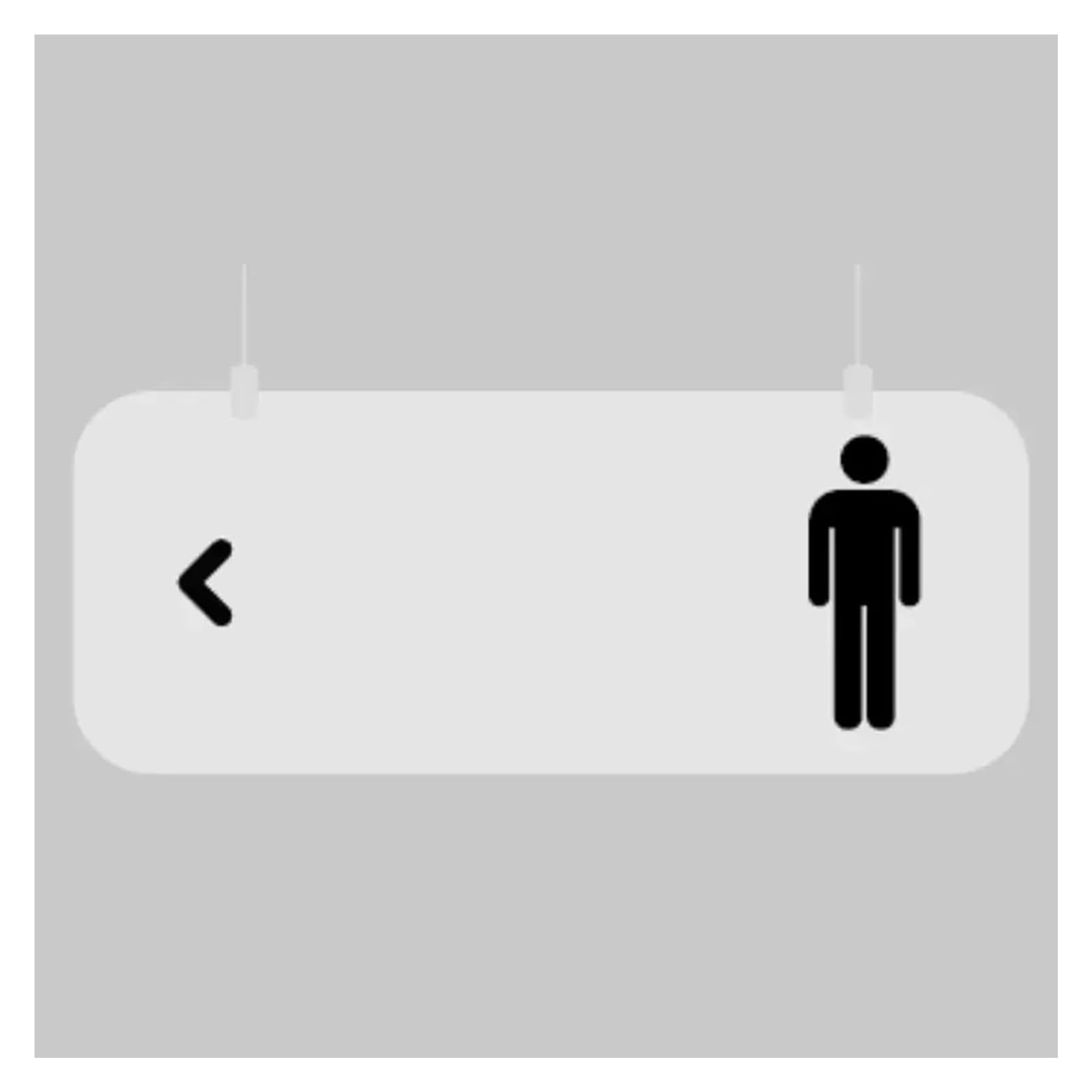 Carteles para aseos, Letreros colgantes de acrílico transparente for baño | D,40*16cm
