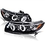 SPEC-D TUNING LED Projector Headlights Black Compatible with 2006-2011 Honda Civic 2 Door Coupe Left + Right Pair Headlamps Assembly
