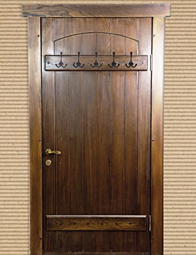 Fuxxer Rustikale Eisen-Haken, Garderoben-Haken, Gusseisen Design, 5er Set, schwarz