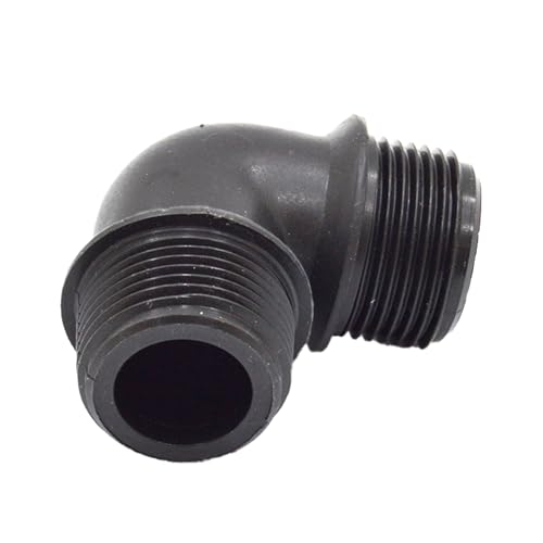 S&M 726163 - Coude avec filetage mâle 1 ½ en polyéthylène | Raccord coudé à 90° avec raccords filetés mâles d'un pouce et demi | Résistant et avec mesures standard