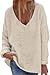 Women's V Neck Crochet Long Sleeve Sweaters Fashion Blouses Dressy Pullover Tops Comfy Off The Shoulder Outfits (Apricot,XX-Large)