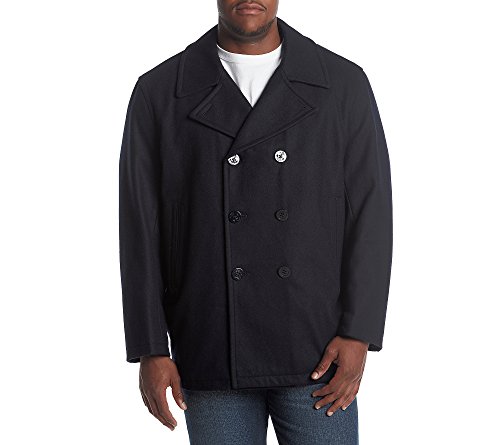 Image of Nautica Men's Wool Blend Peacoat - Double-Breasted Winter Coat, Regular, Big & Tall Sizes