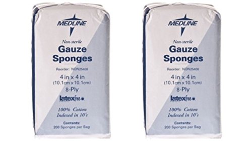 Medline NON25408H Woven Non-Sterile Gauze Sponges, 4