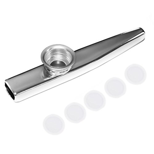 Kazoo En Alliage D’aluminium Diaphragme Musique Instrument Jouet – Argent - Les Beatles, Paul McCartney, John Lennon, RIngo Starr, George Harrison Kazoo En Alliage D'aluminium Diaphragme Musique Instrument Jouet - Argent