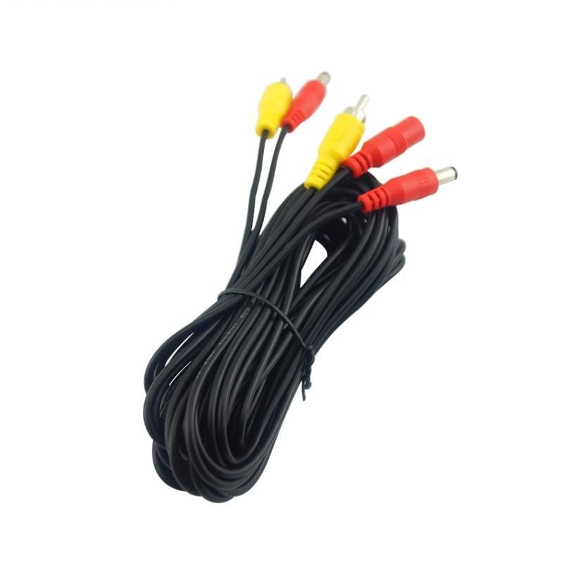 5Pcs 7M Car Camera for RCA AV Cable 5.5mm/2.1mm DC Adapter Plug coaxial Power Distributor Cable with Backup #FD-2306