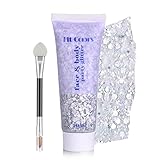 ✔️[Einfach aufzutragen]: Unser make up glitzer gel besteht aus sicheren und ungiftigen materialien, es kann sicher auf die Haut aufgetragen werden, und ultradünne pailletten, bessere anwendung und leicht zu reinigen, ausgestattet mit einem make-up-pinsel für Ihre bequemlichkeit, erlöschen es ist sehr bequem zu tragen.
