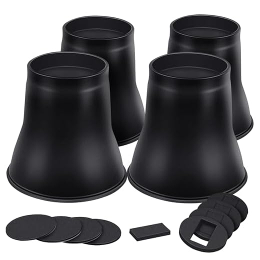 ANNKUT Bed Risers 6 Inch Heavy Duty, Round Furniture Risers for Bed Desk Table Sofa Couch，Bed Lifts Risers, Support up to 6000 Lbs(4 Pack Black)