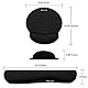 ELZO 2-Set Mauspad mit Handauflage, Gelkissen Mousepad und Ergonomische Memory Foam Tastatur Handgelenkauflage Set, Wasserdicht Wrist Rest für Computer und Laptop, Schwarz