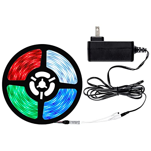 Tira de luces LED RGB 16.4 pies con control remoto miniatura 1