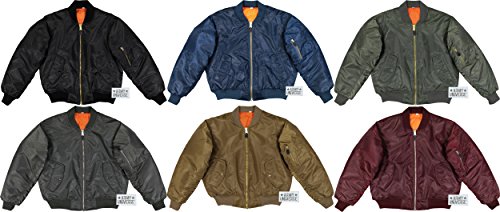 MA-1 Bomber Flight Jacket Reversible Air Force Military Fighter Pilots Casual Insulated Tactical Coat