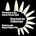 VIVACE 2PACK Natural/Clear Long Stiletto 500 Artificial Fake Gel Nail Tips (Total 1000Tips) 10Sizes For Nail Salon Nail Shop (28510/28512) (Long Stiletto)