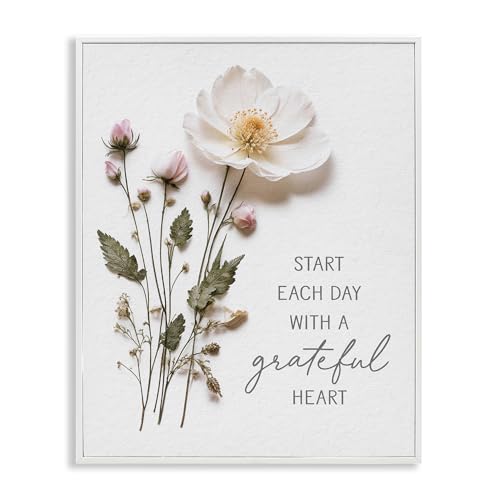 Grateful Heart tableau encadré d'art Giclée Stupell Industries haut de gamme