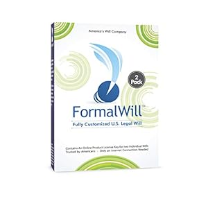 FormalWill Fully Customized U.S. Legal Will Kit – (Software Key) Valid in Every State – 2 Pack for Spouses/Couples.