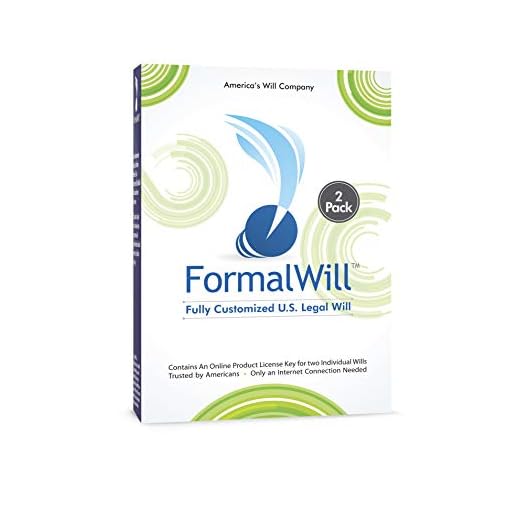 FormalWill Fully Customized U.S. Legal Will Kit - (Software Key) Valid in Every State – 2 Pack for Spouses/Couples.