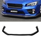 SCITOO Front Lip Spoiler Fits for 2015-2020 for Subaru WRX STI Glossy Black CS Style Front Bumper Lip