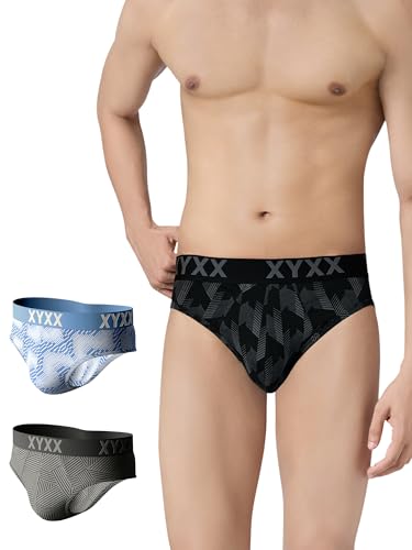 Image of XYXX Metrix Cotton Modal Brief for Men | Snug Fit with Anti-roll no-Marks Waistband | Printed Underwear for Men Combo
