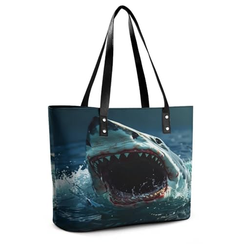 Bolso tote de cuero para mujer, bolso multiusos de cuero con grano cruzado, bolso para trabajo y viaje, bolso diario para mujeres miniatura 5