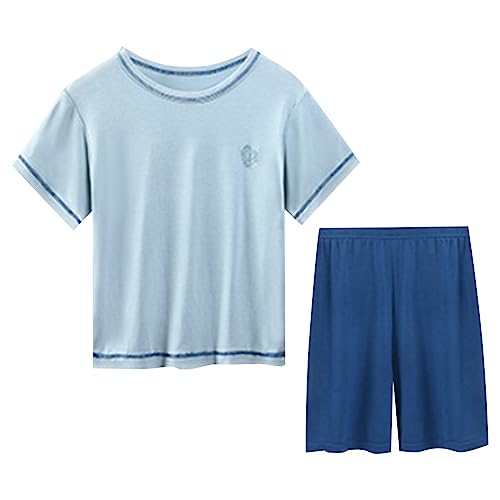 2 Piece Girls Boys 𝗣ajamas Kid 𝐒leepwear Short Sleeve Tops 𝗣ajama Shorts 𝐏js Cotton 𝐋ounge𝐰ear Shirts Sets Outfits