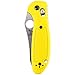 Benchmade - Mini Griptilian 555HG Knife, Sheepsfoot Blade, Plain Edge, Satin Finish, Yellow Handle
