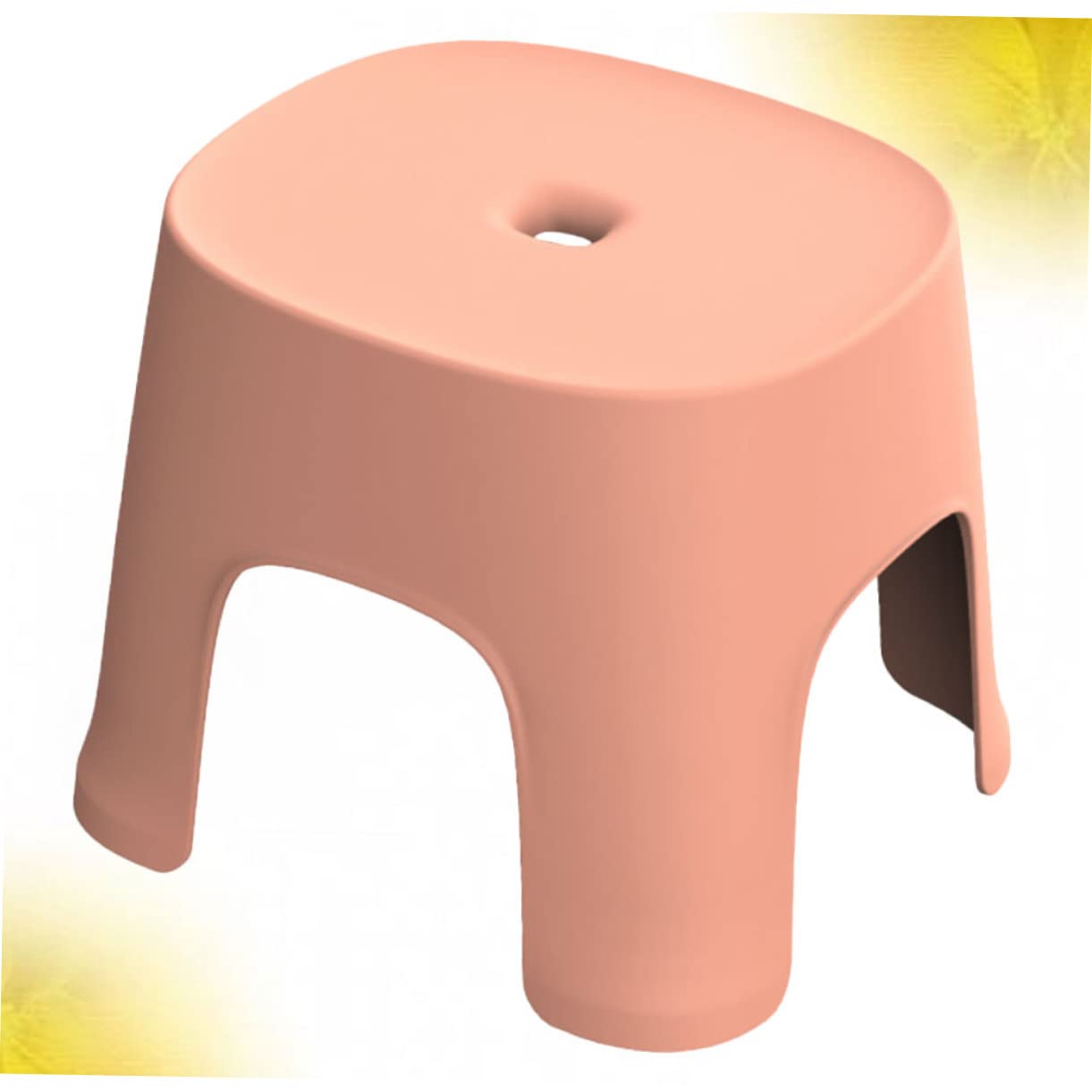 Ciieeo Sgabello Piccolo Portatile in Pvc Antiscivolo Rosa per Ragazzo Ragazza, per Bagno e Cucina, Sgabello Compatto per Cambio Scarpe e Uso Quotidiano