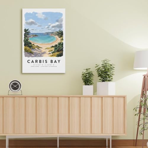 Poster Carbis Bay aquarelle vintage pour créer un salon zen et artistique - 5