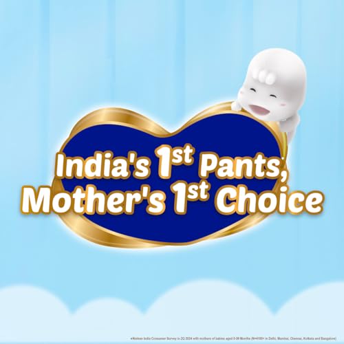 Image of MamyPoko Pants Extra Absorb Baby Diapers, New Born (NB size) | 0-5 kg | 54 Count |Deep Sleep Diapers| Soft gentle fit |Deep Absorbent Crisscross | skin friendly with coconut oil |