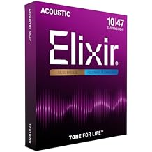 Elixir Strings, Acoustic Guitar Strings, 80/20 Bronze with POLYWEB Technology, Longest-Lasting Warm Tone with Comfortable Feel, 12 String Set, Light 10-47