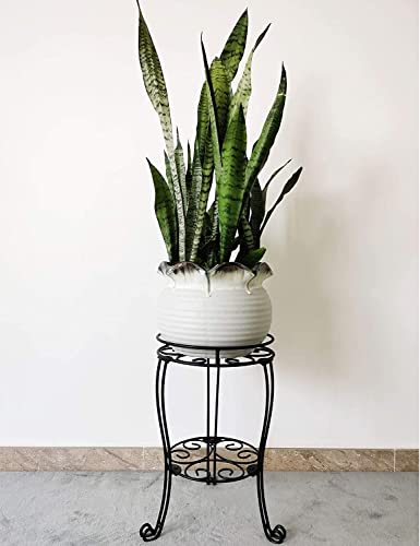 Image of MetalTouch Metal Touch Freestanding Elegant Hanging Shelves Plant Stand Vase Type Flower Pot Stand For Balcony Living Room Outdoor Indoor Plants Plant Holder Home Decor Item-52 Cm