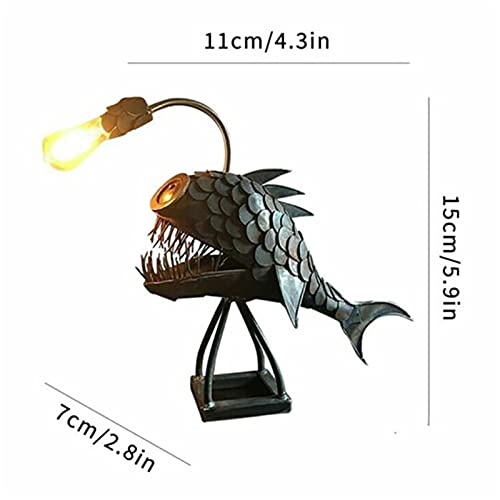 Angler Fish Lamp Steampunk Halloween Steampunk Decoration Vintage Iron Art Handmade Statue Sea Animal Ornament Desktop Night Light Gift Bedside Lamp for Bedroom Lighting USB LED Animal Lamp steampunk buy now online Angler Fish Lamp Steampunk Halloween Steampunk Decoration Vintage Iron Art Handmade Statue Sea Animal Ornament Desktop Night Light Gift Bedside Lamp for Bedroom Lighting USB LED Animal Lamp steampunk buy now online