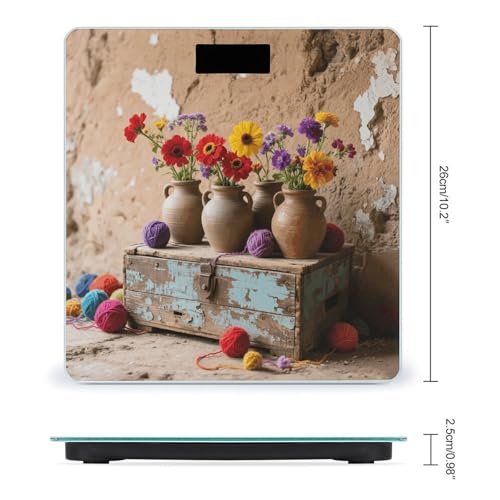 Báscula para baño digital con pantalla LED y vidrio templado miniatura 2