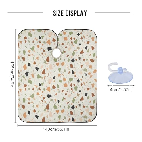 Capa impermeable para corte de cabello con ajuste de broche miniatura 3