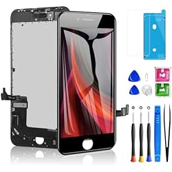 for iPhone 8 Plus Screen Replacement Black with Complete Repair kit | 5.5 Inch iphone 8 plus lcd, Tempered Glass, High Saturation, High Brightness, Sensitive Touch Response, Waterproof Seal