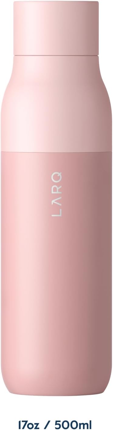 LARQ Bottle Twist Top 17 oz - Insulated Stainless Steel Water Bottle | BPA Free | Reusable for Camping, Office, Travel | Keeps Drinks Cold and Hot, Himalayan Pink - Image 2