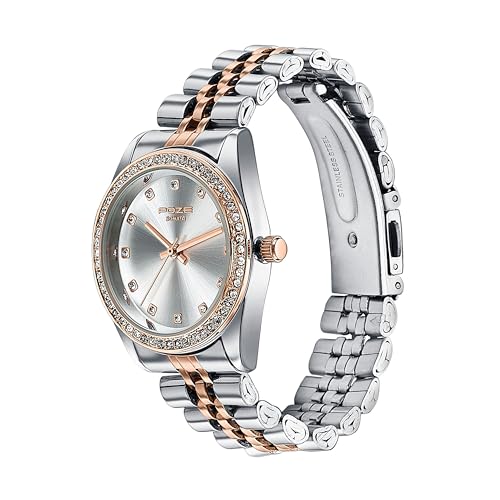 Image of Sonata Bi Metal Breeze Quartz Silver Round Dial Women's Watch | Stainless Steel Material | Multi Color Band - SP80118KM01
