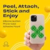 OCTOBUDDY Classic mini - Silicone Suction Phone Case Adhesive Mounts - Hands-Free, Strong Grip Holder for Selfies and Videos - iPhone and Android Compatible - 6 x 1 x 1, Spade Green