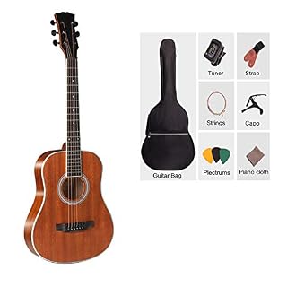 BAIYING Guitare, Ton Chaud Sentir l'aise Dos Arqué Corde Acier étudiant Hommes Femmes Guitare De Voyage, 12 Modèles… – Image 2