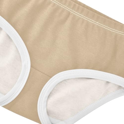 Joisal Cotton Toddler Underwear Floral Tan Khaki Cute Panties Girl Aesthetic Briefs Kids Undies 2t4