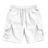Short Sport Homme Taille Élastique  Short Cargo Velours Côtelé Chic Décontracté Couleur Unie Ete Court Pantalons Doux Coupe Ample Polyvalent Travail Pants Vintage Été Jogging Bermudas
