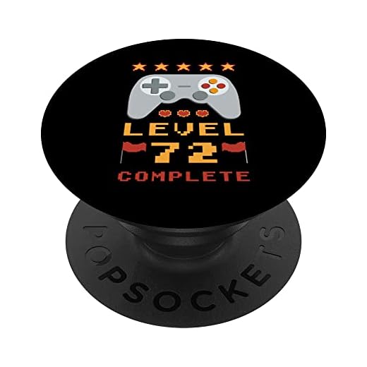 72 cumpleaños Nivel 72 completo PopSockets PopGrip Intercambiable