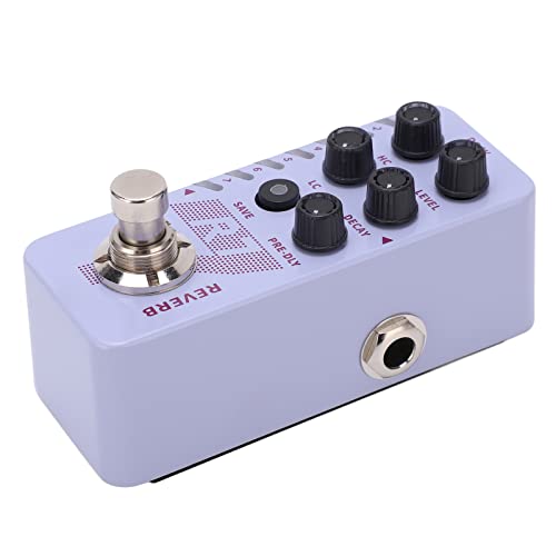 Pedale de reverb numerique guitare 7 effets avec buffer bypass compacte
