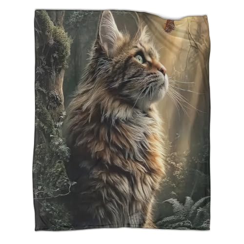 Couverture microfibre chat 3D pour réchauffer les soirées d'hiver - 3