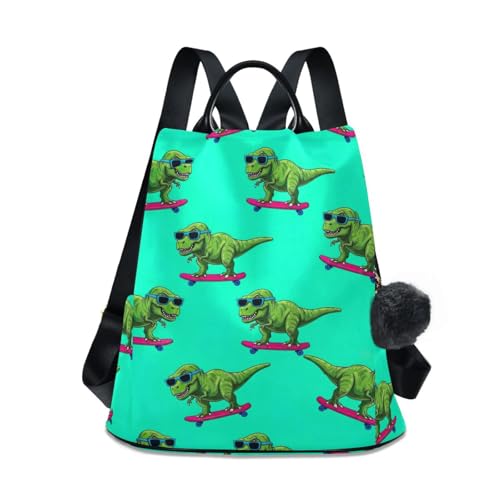 Sac à dos dinosaure vert contre le vol multipoche 17 L