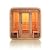 TaTalife 2-4 Person Outdoor Square Sauna, Canadian Red Cedar Outdoor Sauna, 6 KW ETL Harvia Heater, Recliner, Porch,Waterprrof System, Double Reinforcement Relaxing Spa Experience